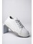 Beyaz Kadın Sneaker Ayakkabı Kısa Topuklu Poli Taban ile Günlük Rahatlık 6