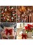 6 Rulo LED Rustik Noel Ağacı Çelenk Şerit El Sanatları LED Işıkları Noel Süslemeleri Siyah ve Kırmızı (Yurt Dışından) 2