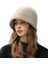 Büyük Başlı Hakiki Tavşan Kürkü Peluş Sonbahar-Kış Yüz Maskeli, Yüzünü Küçük Gösteren Kovaya Benzer Balıkçı Şapkası (Yurt Dışından) 1