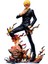 Işıklı Sürüm Lx Sanji Çift Kanatlı Sanji Çift Kafalı Değiştirilebilir Figure Heykeli (Yurt Dışından) 1
