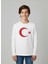 Çoçuk Erkek-Kız Ay Yıldızlı Türk Bayraklı Uzun Kollu Kırmızı-Beyaz T-Shirt 1