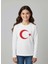 Çoçuk Erkek-Kız Ay Yıldızlı Türk Bayraklı Uzun Kollu Kırmızı-Beyaz T-Shirt 3