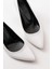 ST-001 Beyaz Rugan Günlük 9 cm Topuklu Bayan Stiletto Ayakkabı 6