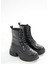 FZ-2550 Siyah Rugan Yüksek Tabanlı Bağcıklı Fermuarlı Günlük Kadın Bot 3