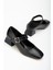 ST-006 Siyah Günlük 4 cm Topuklu Bayan Ayakkabı 4