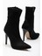VRT-4811 Siyah Süet Yüksek Ince Topuklu Fermuarlı Kadın Bot 7