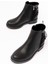 165-209 Siyah Arka Bağcık Aksesuarlı Fermuarlı Günlük Kadın Bot 5