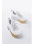 RS-400 Beyaz Bağcıklı Fileli Renkli Taban Günlük Kadın Spor 3