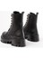 868-356 Siyah Bağcıklı Fermuarlı Günlük Kadın Bot 3
