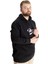 Mode Xl Büyük Beden Erkek Sweatshirt Kapüşonlu 23540 Siyah 4