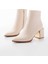 DNZ-410 Bej Fermuarlı Topuklu Kadın Günlük Bot 4