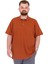 Mode Xl Büyük Beden Erkek T-Shirt Polo Yaka Cepli Klasik Pike 20552 Tarçın 1