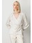 Kadın Kruvaze Yaka Inci Detaylı Bluz 3009 Inci 1