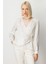 Kadın Kruvaze Yaka Inci Detaylı Bluz 3009 Inci 2