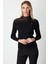 Kadın Aksesuar Detaylı Triko Kazak 60346 Siyah 1