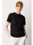Kadın Sıfır Yaka Cepli T-Shirt 61340 Siyah 1