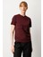Kadın Sıfır Yaka Cepli T-Shirt 61340 Bordo 1