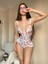 Kiraz Desenli Fırfır Detaylı Tek Parça Mayo Body Babydoll 6