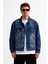 Erkek Mavi Kot Ceket Oversize 1