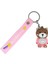 Figürlü ve Işıklı Silikon Anahtarlık - Ayıcık - Pembe 1