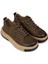 Erkek Hakiki Süet Haki Sneaker Ayakkabı - 25552MHAKC01 4