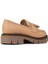 Kadın Bej Hakiki Deri Loafer Ayakkabı - F2267ZPDRE01 2