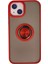 iPhone 15 Kılıf Montreal Yüzüklü Silikon Kapak - Kırmızı 1