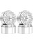4pcs 1.9 Metal Beadlock Wheel Hub Kıyısı 1/10 Rc Traxxas Trx4 SCX10 SCX10-II 90046 SCX10-III AXI03007 D90 Gümüş (Yurt Dışından) 1