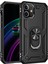 iPhone 12 Mini Kılıf Sofya Yüzüklü Silikon Kapak - Siyah 1