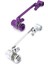 2 Set Direksiyon Debriyaj Montajı Direksiyon Servo Koruyucu Wltoys 144001 1/14 124018 124019 Rc Araba Parçaları, Gümüş ve Mor (Yurt Dışından) 3
