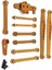 Rc Araba Yükseltme Sabit Çubuk Direksiyon Grubu Wltoys Için Servo Kol Kiti 1/12 124006 12423 12427 Pro Rc Araba Yükseltme Parçaları Altın (Yurt Dışından) 3