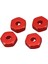 80X Alüminyum Alaşım 12MM Birleştirici Tekerlek Hub Hex Adaptör Wltoys Için Yükseltmeler 144001 1/14 Rc Araba Yedek Parçaları, Kırmızı (Yurt Dışından) 2