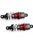 2x 1/10 1 Çift Metal Hidrolik Şok Emiciler, Rc Uzaktan Kumanda Araba, Düz Çalışan Drift Arabası (67MM) Kırmızı (Yurt Dışından) 2
