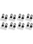 16PCS Römork Çekme Tokası Çekme Kancaları 1/10 Rc Araba Kamyonu Tırmanma Arabası (Siyah) Için Metal Tırmanma Römork Prangaları (Yurt Dışından) 1