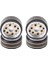 4pcs 1.0inch Mini Beadlock Tekerlek Jant Hub 1/24 1/18 Rc Paletli TRX4M AX24 SCX24 FCX24 FCX18 Rc Trawler Araba Gümüş (Yurt Dışından) 2