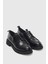 Dravel Bağcıklı Kadın Loafer- Siyah Floter 4