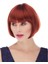 Resveq Kızıl Renk Düz Kesim Astarlı Küt Parti Peruğu 1