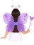 Resveq Lila Mor Kelebek Kız Seti – 50 cm Kelebek Kanadı, Taç ve Asa 1