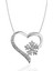 Gümüş Kalp Kar Tanesi Kolye 1