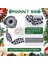 6 Rulo LED Rustik Noel Ağacı Çelenk Şerit El Sanatları LED Işıkları Noel Süslemeleri Siyah Beyaz (Yurt Dışından) 4