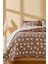 Kahve Papatyalı Çift Kişilik Pamuklu Kapitone Pike & Yatak Örtüsü 6