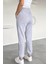Kadın Bel ve Paça Lastikli Amblem Detaylı Eşofman Altı P-00018641 4
