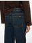 Düşük Bel Düz Paça Pamuklu Straight Yıkamalı Bol Jean Pantolon - Loose Straight Fit Jean 3