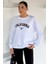 Kadın Bisiklet Yaka Ön Yazı Baskılı Şardonlu Sweatshirt P-00018612 2