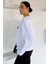 Kadın Bisiklet Yaka Ön Yazı Baskılı Şardonlu Sweatshirt P-00018612 4
