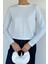 Kadın Bisiklet Yaka Çizgi Desenli Sweatshirt P-00018591 2