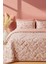 Pembe Bahar Çift Kişilik Pamuklu Kapitone Pike & Yatak Örtüsü 6