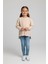 Fırfır Detaylı Lastikli Kız Çocuk Sweatshirt - Bej 2