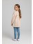 Fırfır Detaylı Lastikli Kız Çocuk Sweatshirt - Bej 3
