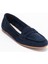 F02 Lacivert Süet Hakiki Deri Kadın Loafer Ayakkabı 4